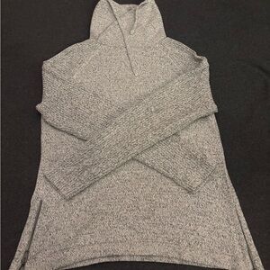 Express Heathered Gray Cowl Neck Sweater
